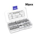 90pcs M3 M4 M5 M6 M8 Four Prong Furniture T Nut Inserts with Box for Woo JXD
