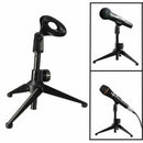 Table Microphone Tripod Stand Adjustable Metal DesktopMic Clamp Clip Holder SMZ