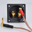 2x 2-Way Subwoofer Speaker Box Terminal Round Cup Connector For 4mm Banana BSM