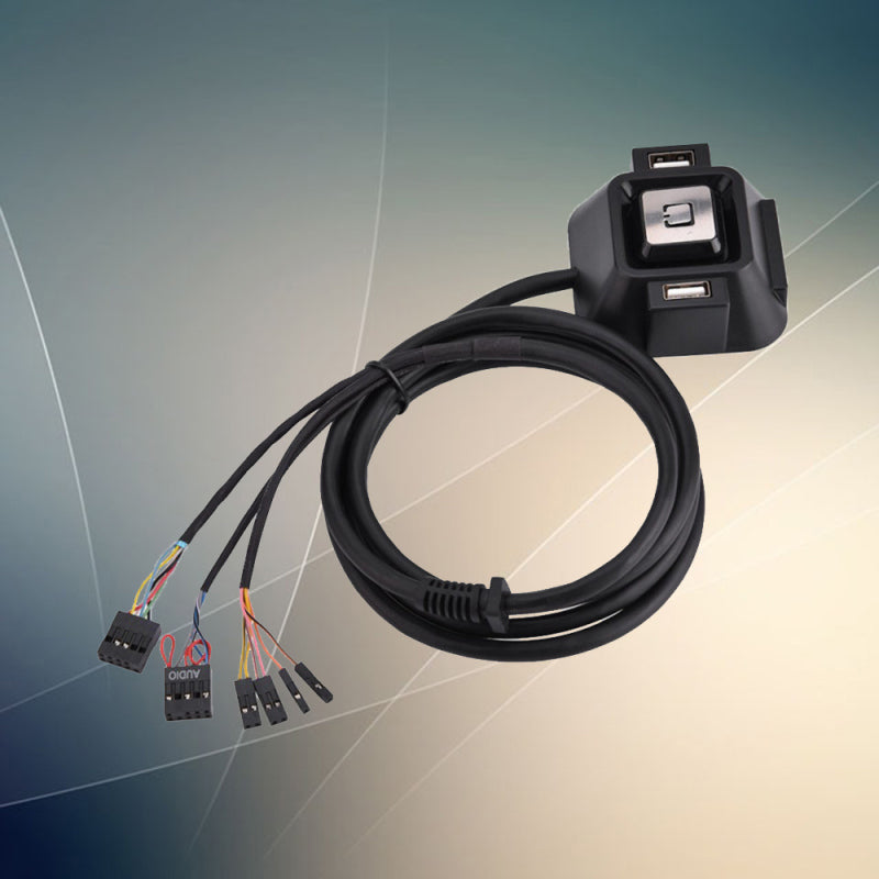 1.2 m PC Desktop Computer Case Power Supply on/off USB Reset HDD Button Switch