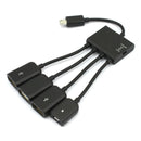 4 Port Adapter Micro USB Power Charging OTG HUB Cable For Phone Tablet g EMS