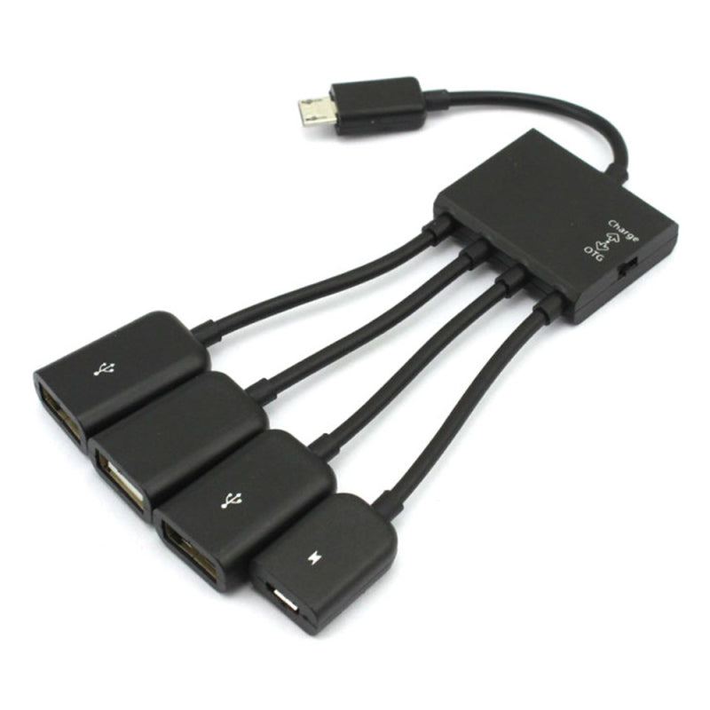 4 Port Adapter Micro USB Power Charging OTG HUB Cable For Phone Tablet g EMS