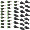 For CCTV Camera 40Pcs Power Cable Female & Male Plug Connector DC 5.5mm FTN