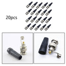 20Pcs Bnc Male Connector For Twist-On Coaxial Rg59 Cable CCTV Solderles EMR