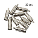 30PCS BNC Female to RCA Male Cable COAX Connector Adapter for CCTV Camera BLB