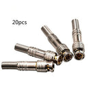 20PCS BNC Q9 Male Plug for RG59 Coaxial Cable CCTV Copper Solderless Con FPZ