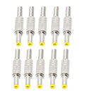 10Pcs 5.5x2.5mm DC Power Jack Male Plug Metal Connector Adapter fdg