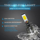 1x H3 Car Led Bulb 3000k 4800lm Dc12v-24v Yellow Fog Light ZRY