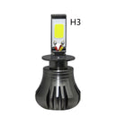 1x H3 Car Led Bulb 3000k 4800lm Dc12v-24v Yellow Fog Light ZRY