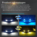 Car Led Bulb 6000k 4800LM Monochrome Two-Color Flashing Fog Light 1x 8 QSX