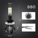 Car Led Bulb 6000k 4800LM Monochrome Two-Color Flashing Fog Light 1x 8 QSX