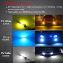 1x H8/H9/H11 Car Led Bulb 6000k 4800LM Monochrome Two-Color Flashing Fog ZQN