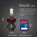 H8/H9/H11 LED Headlight Bulb 6000k 4800LM Monochrome Two-Color Flashing Fog Ligh
