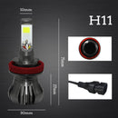 1x H8/H9/H11 Car Led Bulb 6000k 4800LM Monochrome Two-Color Flashing Fog ZQN