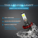 H8/H9/H11 LED Headlight Bulb 6000k 4800LM Monochrome Two-Color Flashing Fog Ligh