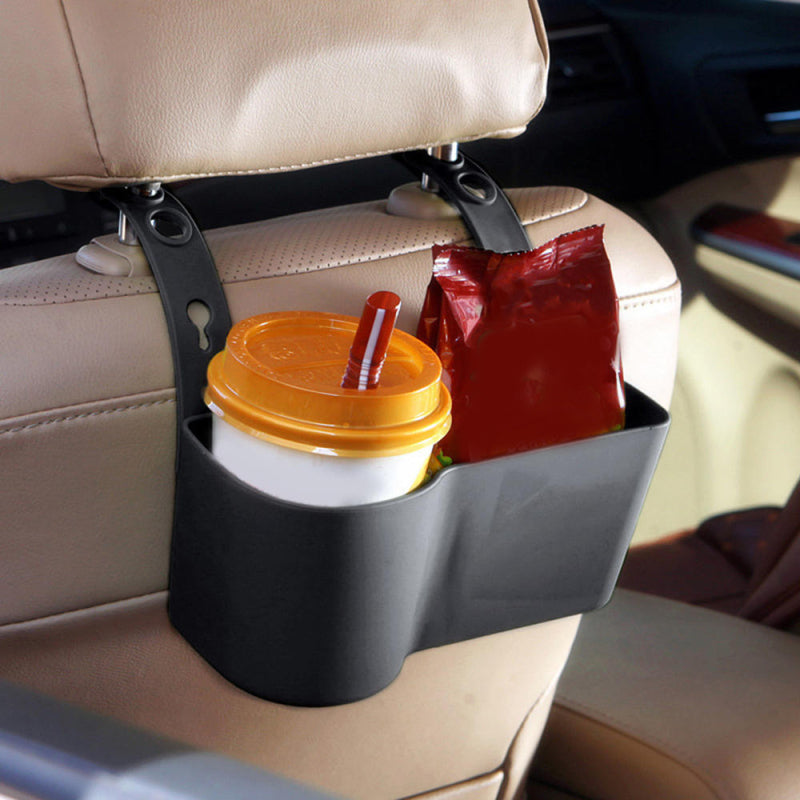 4x Black Plastic Universal Portable Car Seat Back Storage Box Organizer Holder