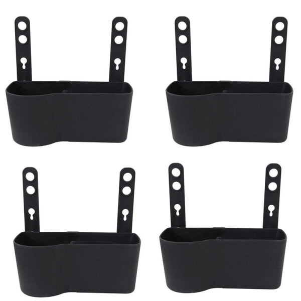 4x Black Plastic Universal Portable Car Seat Back Storage Box Organizer Holder