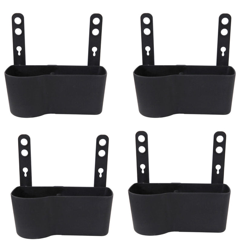 4x Black Plastic Universal Portable Car Seat Back Storage Box Organizer Holder