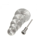 6pc Mini HSS Saw Blade Discs Hish Speed Steel Mandrel Set for Rotary Tool CPL