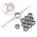 11pcs/set Die Wrench Kit Bearing Steel Screw Thread Cutting Straight ZSL