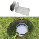 Outdoor Burner Windshield 9 Plate Foldable Camping Cooking Gas Stove Wind  VNS