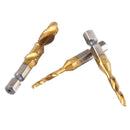 6pcs Metric Thread M3-M10 Titanium Coated Drill HSS and Tap Bits 1/4 RFE