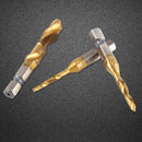 6pcs Metric Thread M3-M10 Titanium Coated Drill HSS and Tap Bits 1/4 RFE