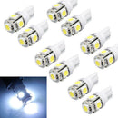 10X T10 5SMD 5050 LED Car Wedge Dashboard Instrument Panel Light Bulbs