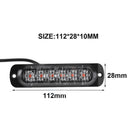 6 LED Car vehicle Strobe Flash Light Emergency Warning Flashing Lamp Yellow LUW