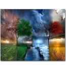 50cmx40cm Tree DIY Paint By Number Kit Digital Oil Painting Art Wall Home BZJ