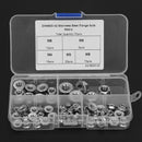70pcs Stainless Steel M8\M6 \M5\M4\M3 Hex Flange Lock Nut Sliver HQI