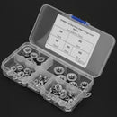 70pcs Stainless Steel M8\M6 \M5\M4\M3 Hex Flange Lock Nut Sliver HQI