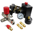 90-120PSI Air Compress Pressure Switch Control Valve Manifold Regulator Gauges f
