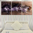 3pcs Running Horse Wall Painting Canvas Picture Art Print Unframed Mural FMT