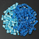 100pc Insulated 16-14 AWG T-Taps Quick Splice Wire Terminal Connectors Kit BLUE