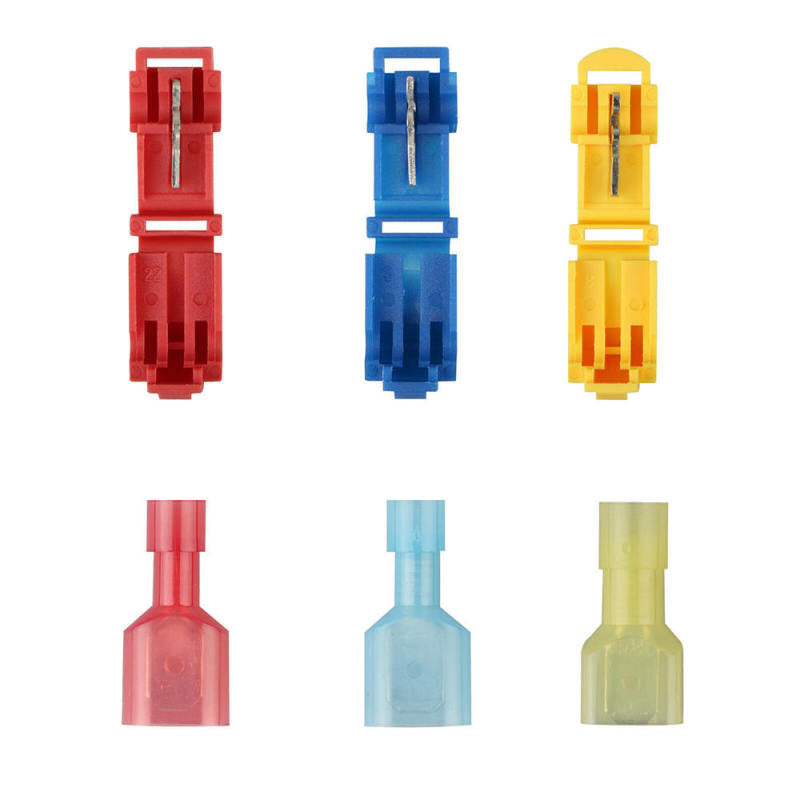60pcs Insulated 22-10 AWG T-Taps Quick Splice Wire Terminal Connectors Combo Kit