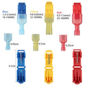 60pcs Insulated 22-10 AWG T-Taps Quick Splice Wire Terminal Connectors Combo Kit