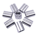 200PCS Aluminum Crimping Loop Sleeve for 1/16 Inch Diameter Wire Rope and XDB