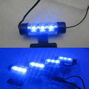 4 x 3 LED Car Interior Atmosphere Blue Light Charge Floor Decor Lamp Acces SGG