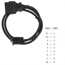OBD2 16-Pin to DB9 9-pin Serial Port RS232 OBD 2 Adapter Cable Car Diagnostic v