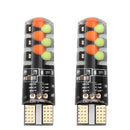 2PCS T10 COB RGB LED 6SMD Car Wedge Side Multicolor Light Bulbs w/Remote Control