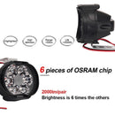 2pcs 6LED Motorcycle Headlight Spot Lights Head Lamp LED Front DC12V Driving nb