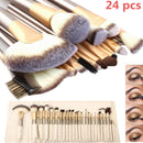 Pro 24x Makeup Brushes Cosmetic Eyeshadow Powder Brush Set Beauty + Leathe WCA