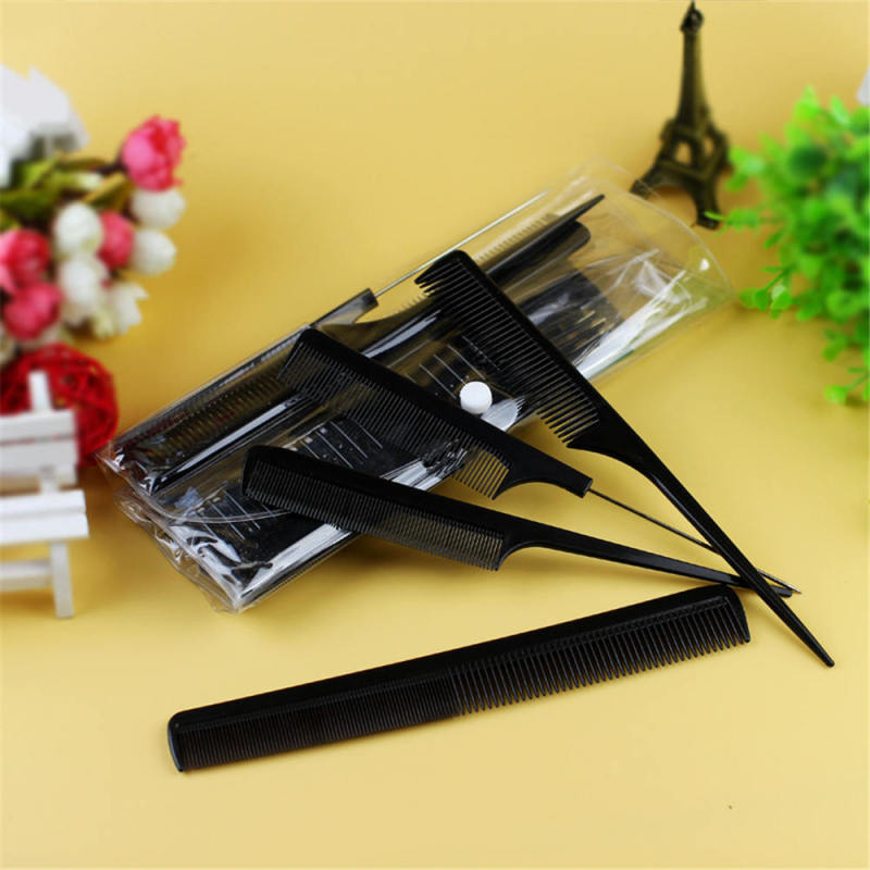 10x Black Hair Comb Professional Salon Anti Static Detangling Styling Bru FHN