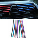 10pcs Car Air Conditioner Outlet Vent Decor U Shape Molding Trim Strip EZZ
