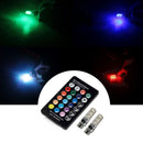 T10 5050 Wireless Remote Control 6SMD Car Led Bulbs RGB Side Light Reading YUL
