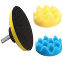 19Pcs/Set 3 inch 80mm Sponge Buff Buffing Polishing Pad Kit For Car Polisher