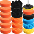 19Pcs/Set 3 inch 80mm Sponge Buff Buffing Polishing Pad Kit For Car Polisher
