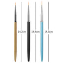 3 Pcs/Kit Nail DIY Art Lines Painting Pen Brush Metal Alloy Polish Tips  SAW