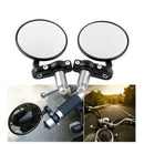Motorcycle CNC Aluminum Rotate Round 7/8" Handle Bar End Side Rearview Mirrors f